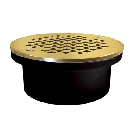 Jones Stephens 4in. General Purpose ABS Drain with 6in. Polished Brass Round Strainer D54306